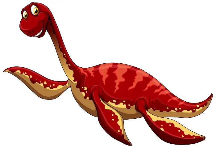 A pliosaurus swimming dinosaur