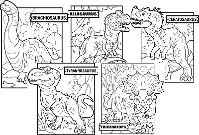 Dinosaur coloring pages small