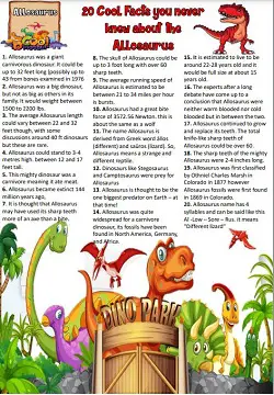 allosaurus fact sheet for kids