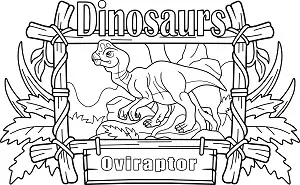 coloring oviraptor page