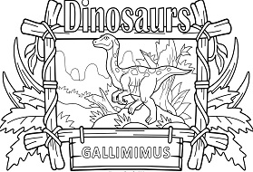 gallimimus coloring