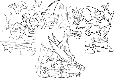 pterosaur coloring pages small