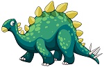 A stegosaurus dinosaur 