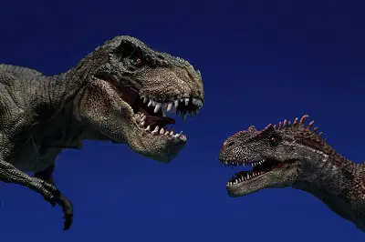 tyrannosaurus-rex-allosaurus which is scarier
