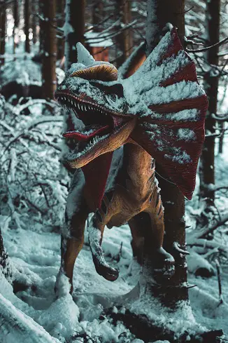 dinosaurs live in the cold and snow