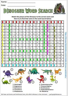 Difficult dinosaur word search Answers (1)