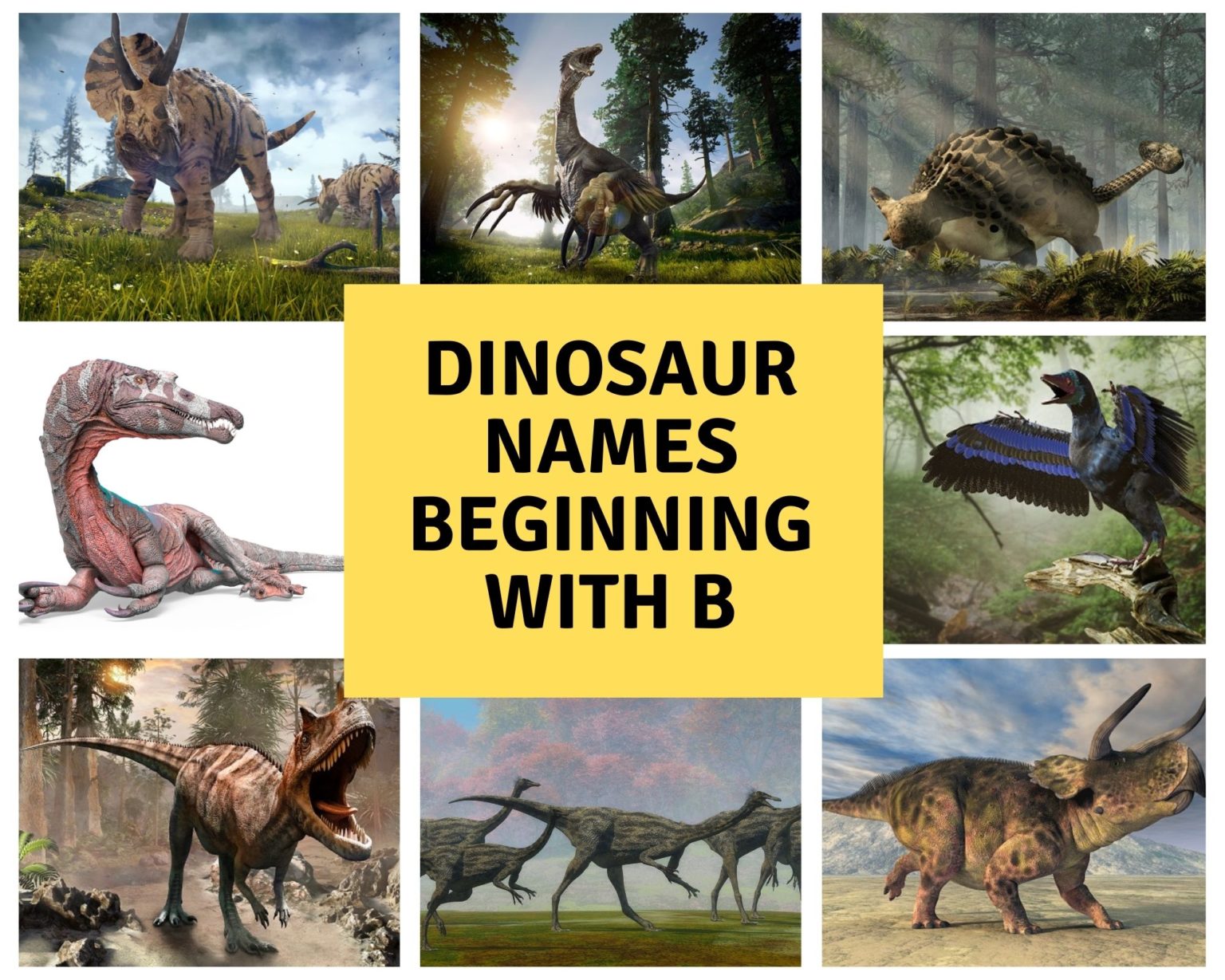 All Dinosaur Names: Dinosaur A To Z List - Dinosaur Facts For Kids