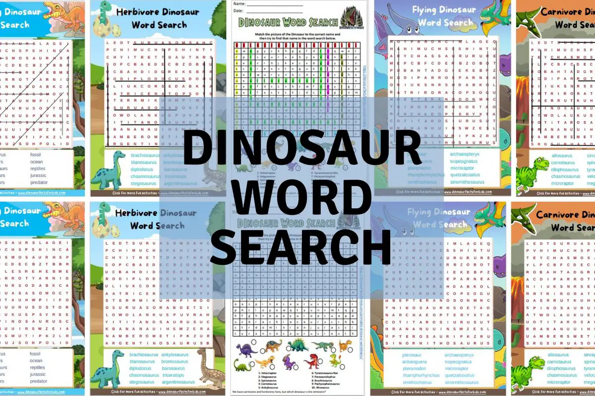 Dinosaur Word Search, dinosaur word searches, carnivorw rod search, herbivore wordsearch, flying dinosaur word search, water dinosaur word search