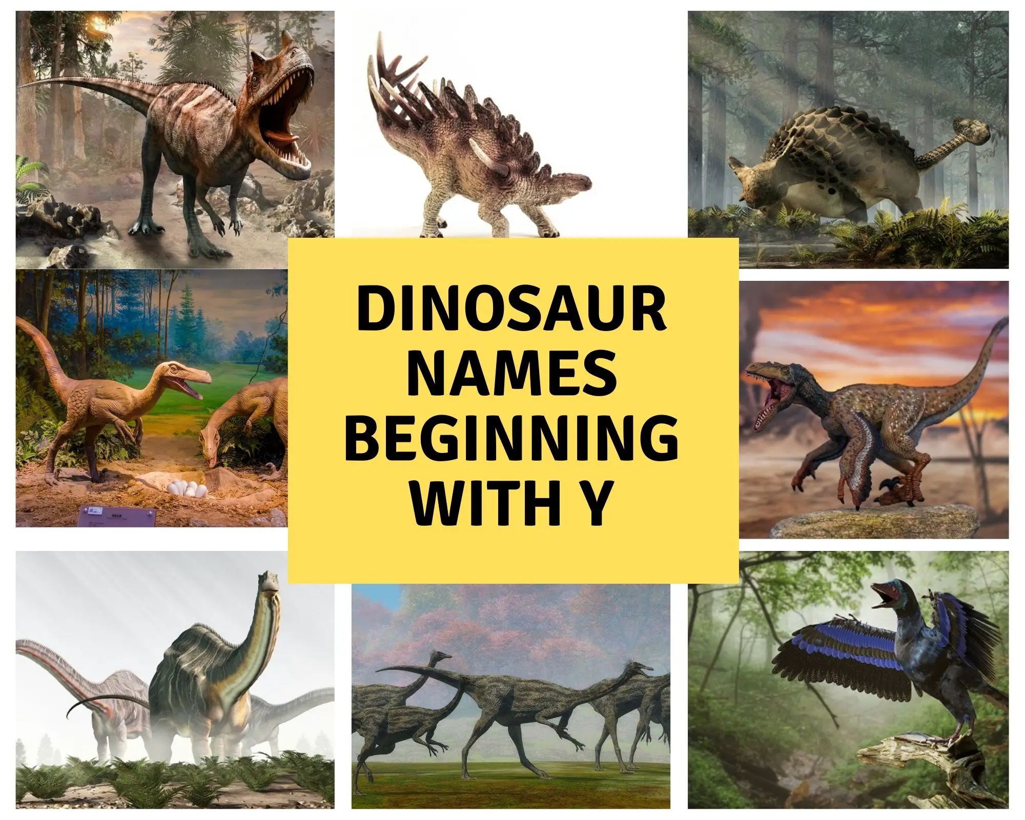 Dinosaur names beginning with Y