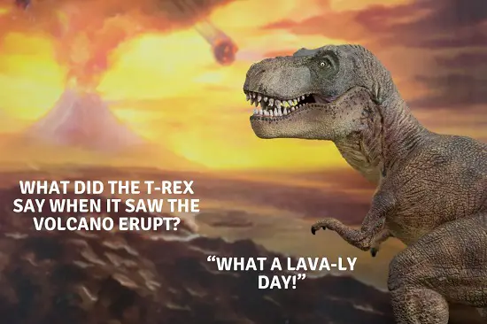 T Rex volcano joke