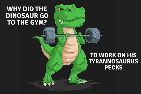 why did the dinosaur go to the gym