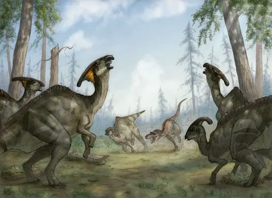 how big was a Parasaurolophus/
what did it sound like