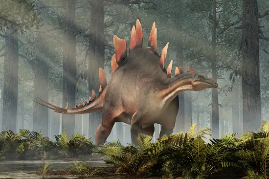 How much did stegosaurus eat