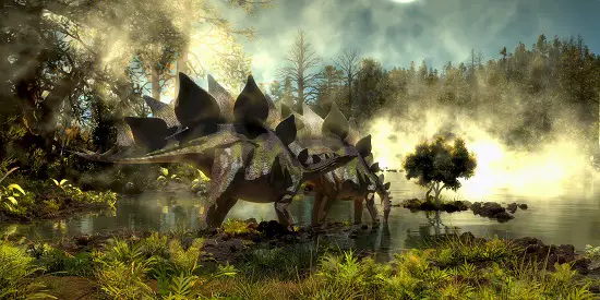 How much did stegosaurus eat